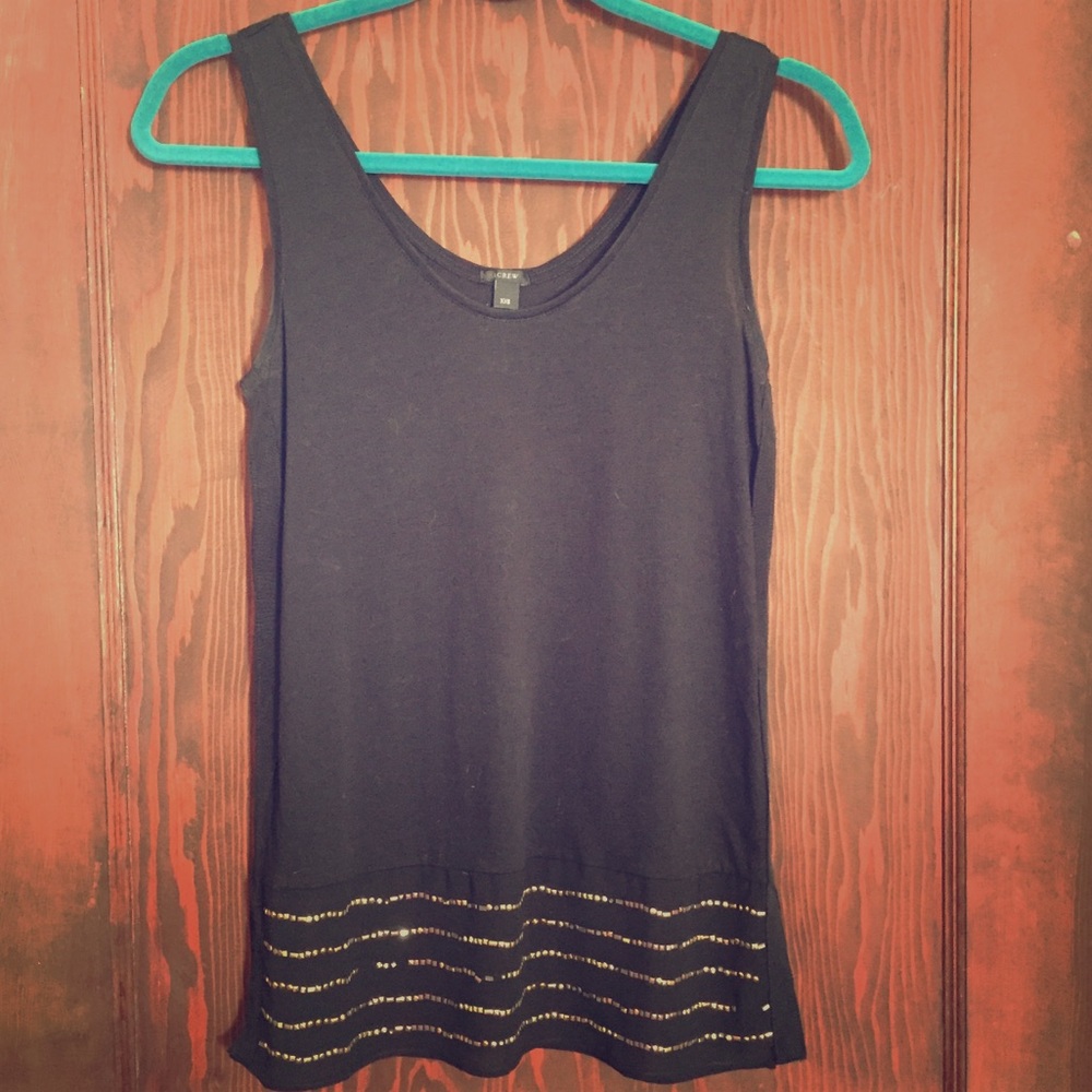 J. Crew Embellished/Beaded Sleeveless Top